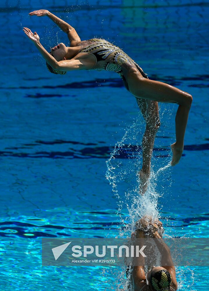 2016 Summer Olympics. Synchronized swimming groups. Technical routine