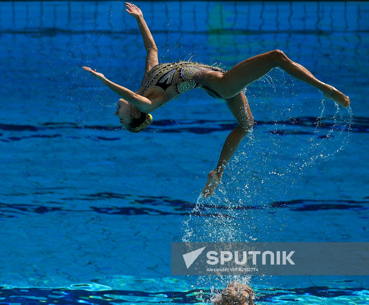 2016 Summer Olympics. Synchronized swimming groups. Technical routine