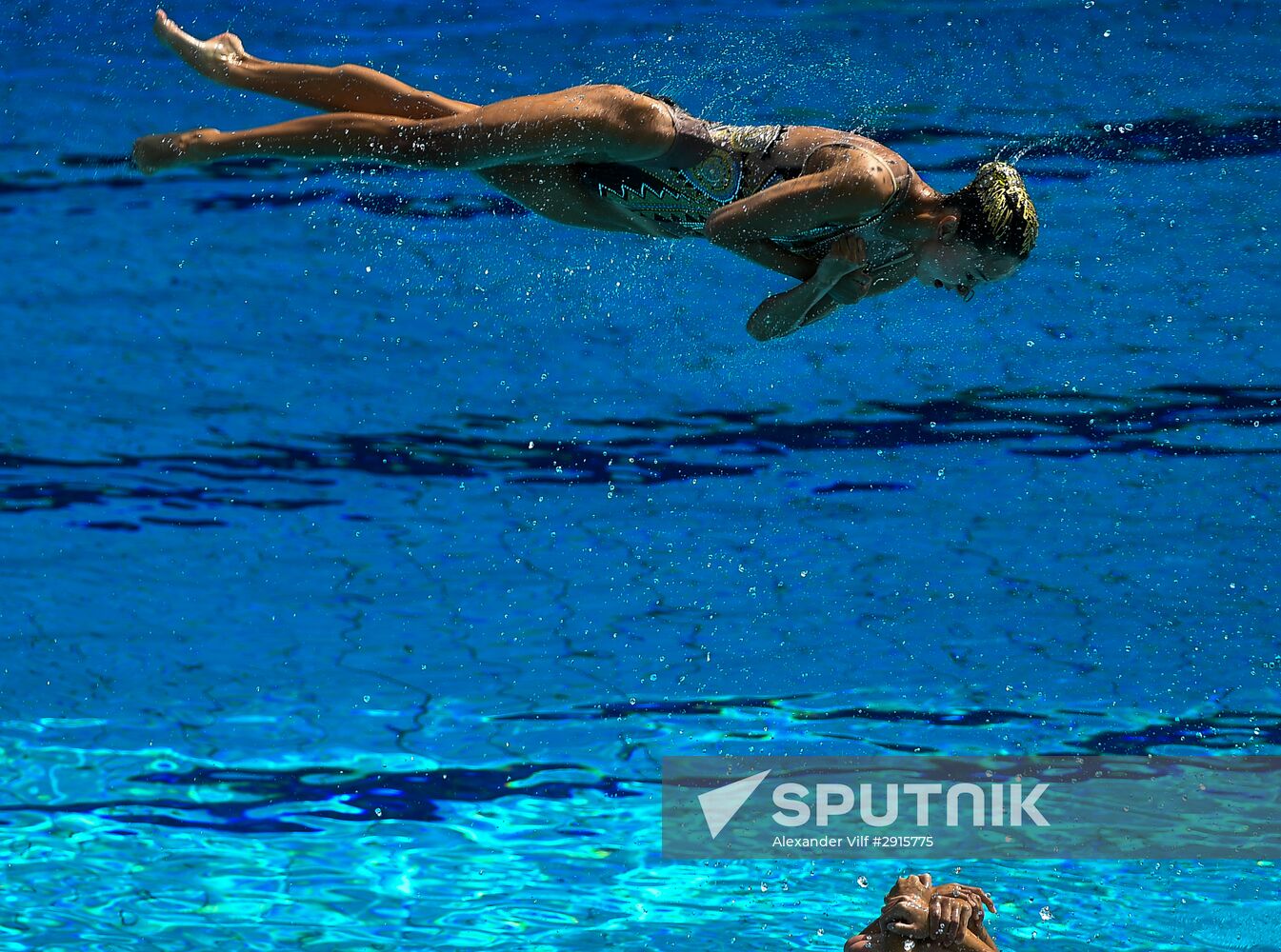 2016 Summer Olympics. Synchronized swimming groups. Technical routine