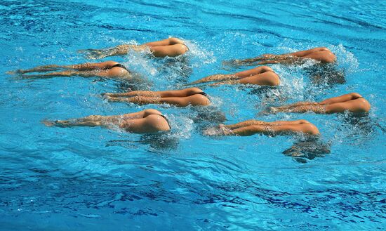 2016 Summer Olympics. Synchronized swimming groups. Technical routine