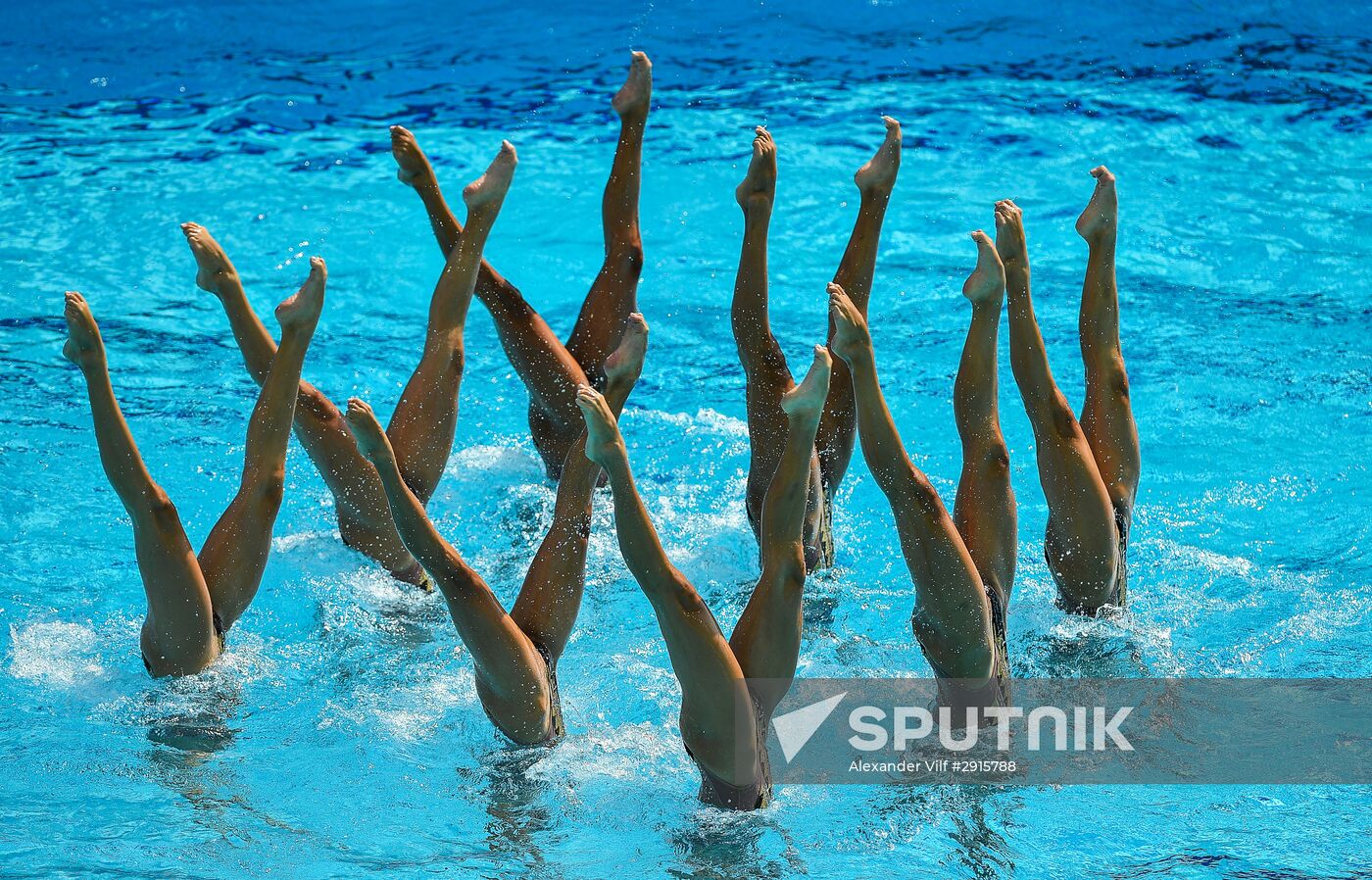 2016 Summer Olympics. Synchronized swimming groups. Technical routine