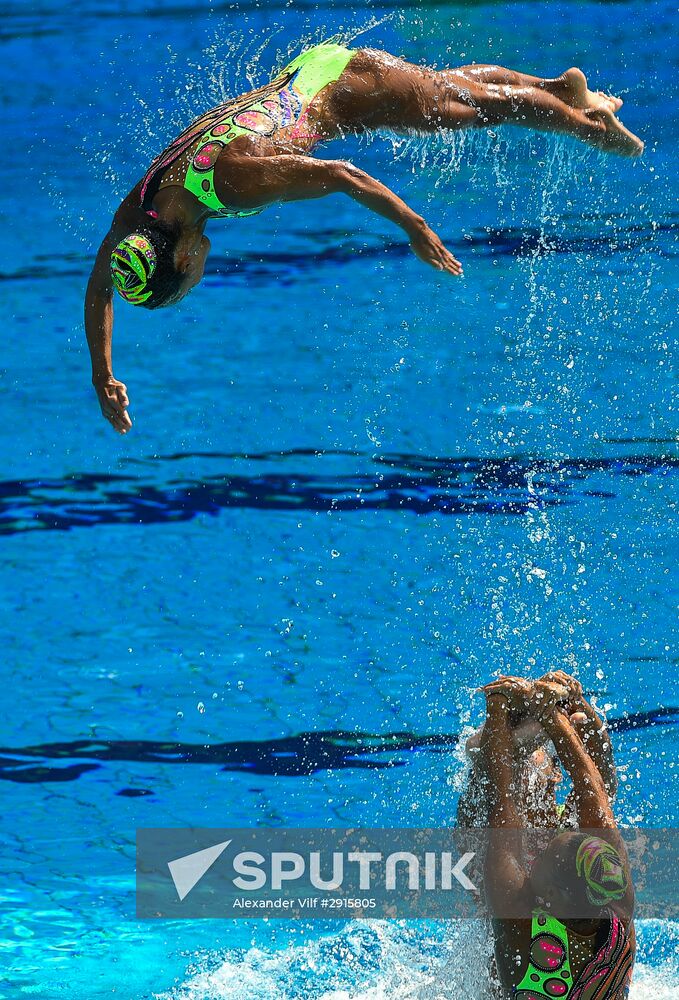 2016 Summer Olympics. Synchronized swimming groups. Technical routine