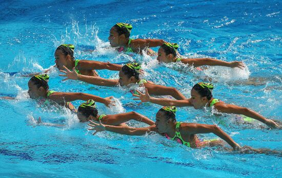 2016 Summer Olympics. Synchronized swimming groups. Technical routine