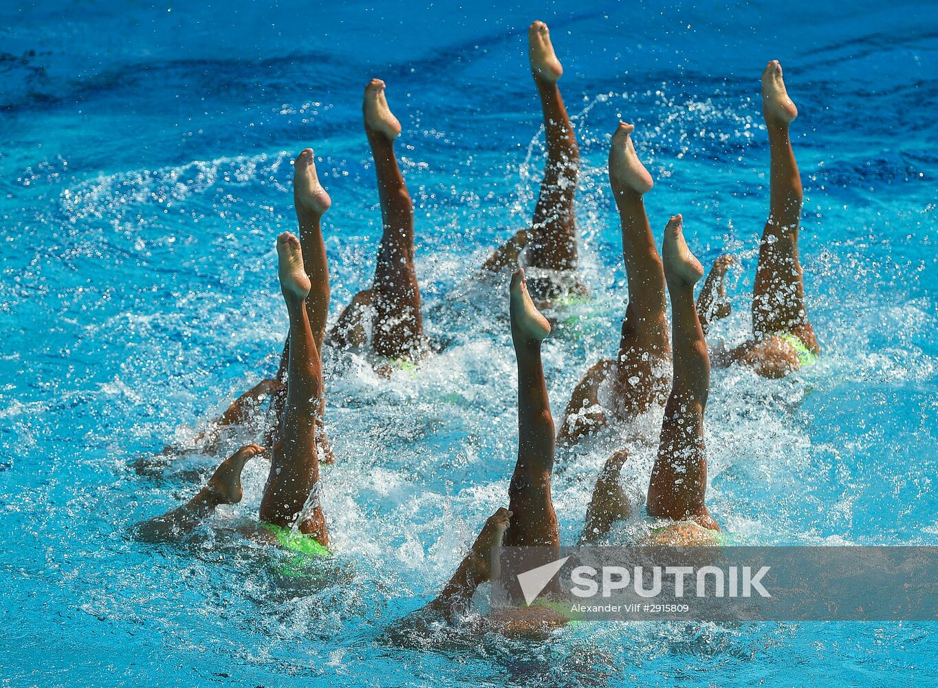 2016 Summer Olympics. Synchronized swimming groups. Technical routine