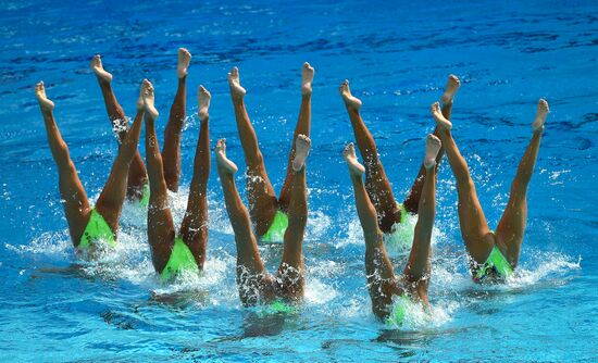 2016 Summer Olympics. Synchronized swimming groups. Technical routine