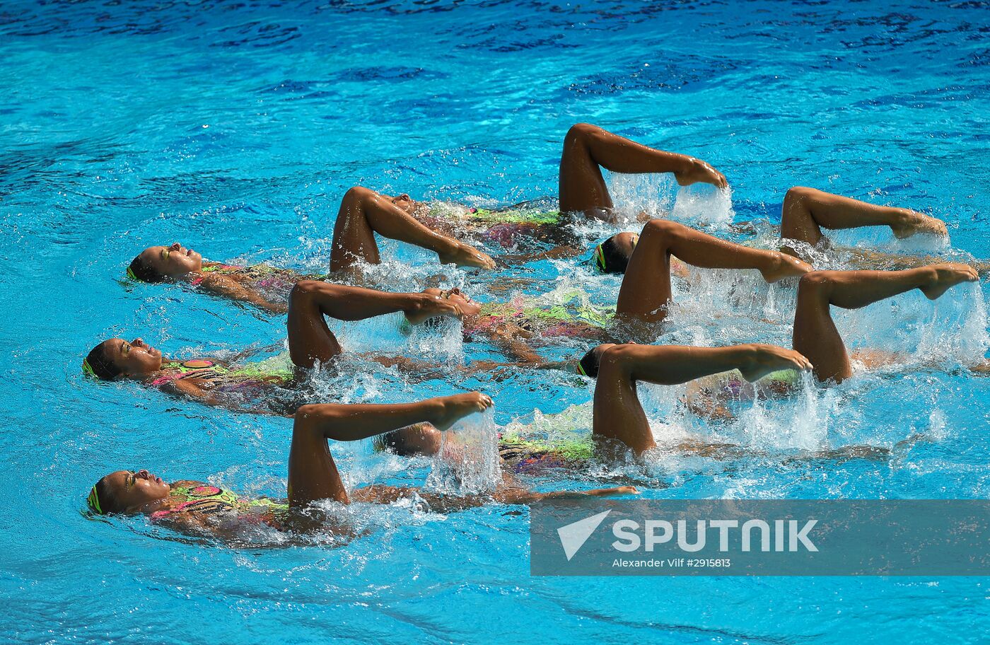 2016 Summer Olympics. Synchronized swimming groups. Technical routine