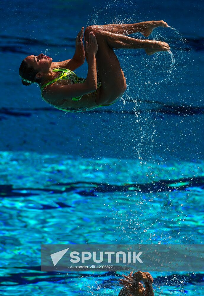 2016 Summer Olympics. Synchronized swimming groups. Technical routine