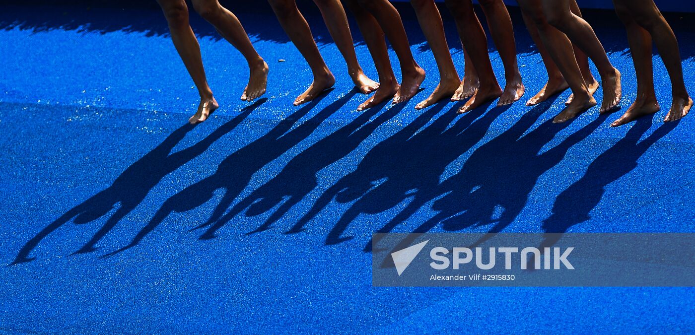 2016 Summer Olympics. Synchronized swimming groups. Technical routine