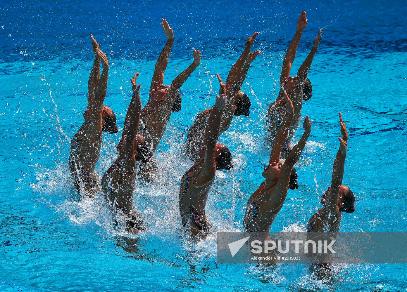 2016 Summer Olympics. Synchronized swimming groups. Technical routine