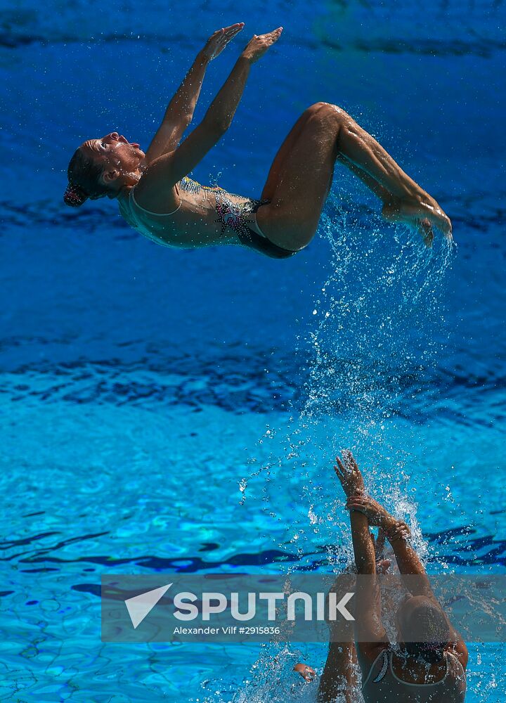 2016 Summer Olympics. Synchronized swimming groups. Technical routine