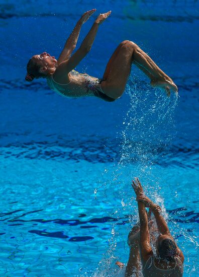 2016 Summer Olympics. Synchronized swimming groups. Technical routine