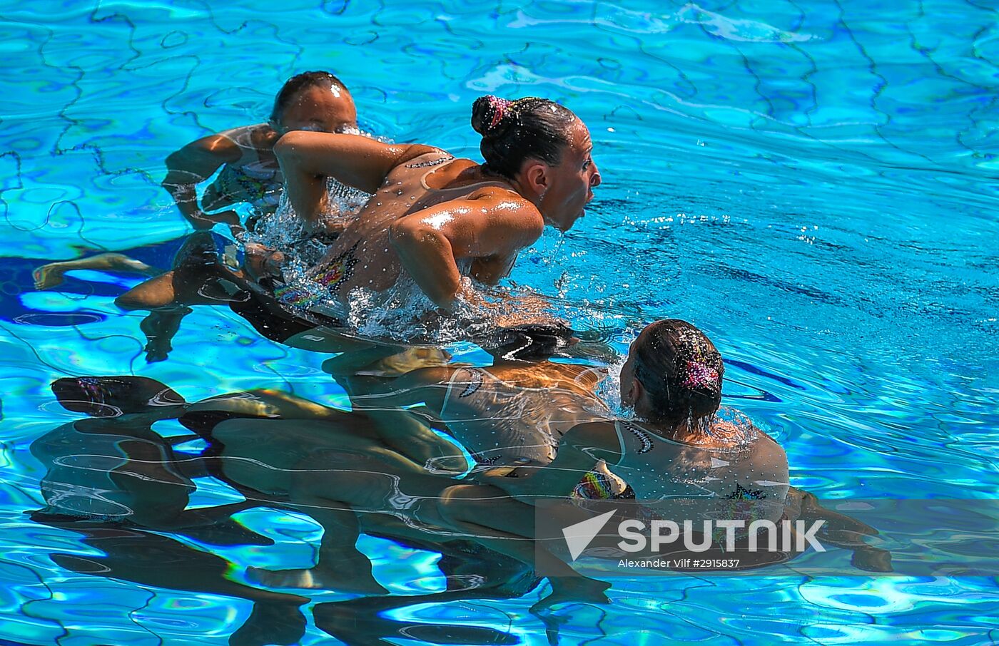 2016 Summer Olympics. Synchronized swimming groups. Technical routine