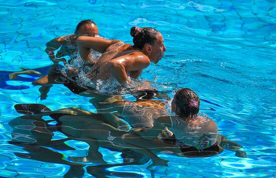 2016 Summer Olympics. Synchronized swimming groups. Technical routine