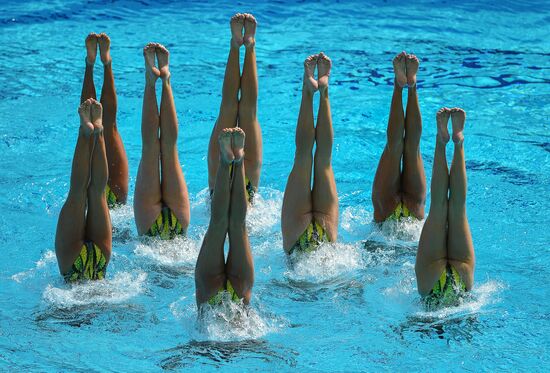 2016 Summer Olympics. Synchronized swimming groups. Technical routine