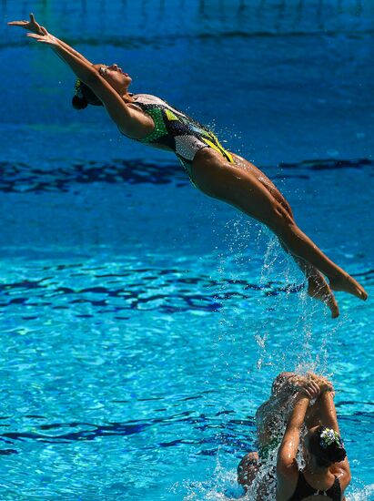 2016 Summer Olympics. Synchronized swimming groups. Technical routine