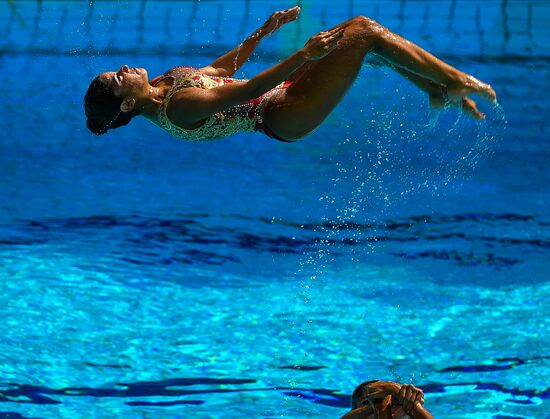 2016 Summer Olympics. Synchronized swimming groups. Technical routine