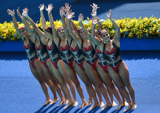 2016 Summer Olympics. Synchronized swimming groups. Technical routine