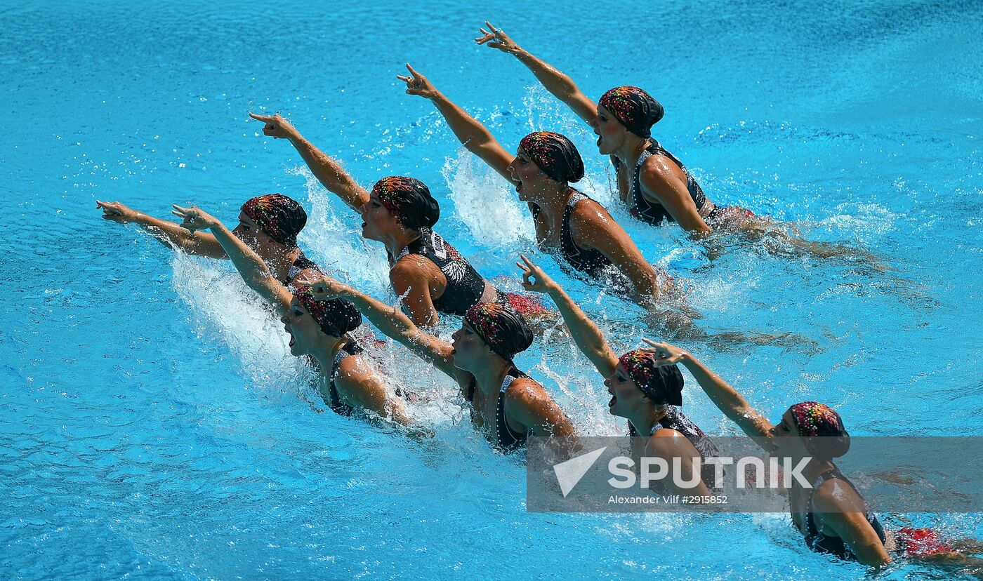 2016 Summer Olympics. Synchronized swimming groups. Technical routine