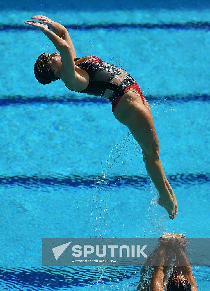 2016 Summer Olympics. Synchronized swimming groups. Technical routine
