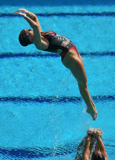 2016 Summer Olympics. Synchronized swimming groups. Technical routine