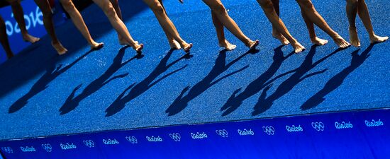 2016 Summer Olympics. Synchronized swimming groups. Technical routine