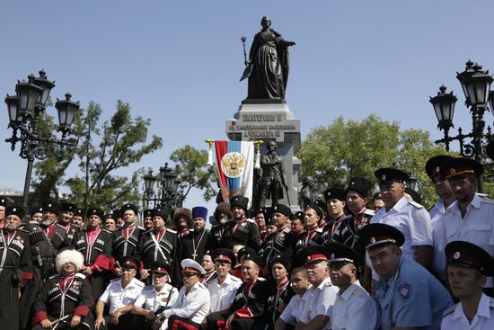 Unveiling of Catherine II monument in Simferopol