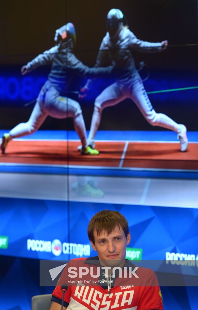 News conference on Russian Olympic fencing team performance in Rio