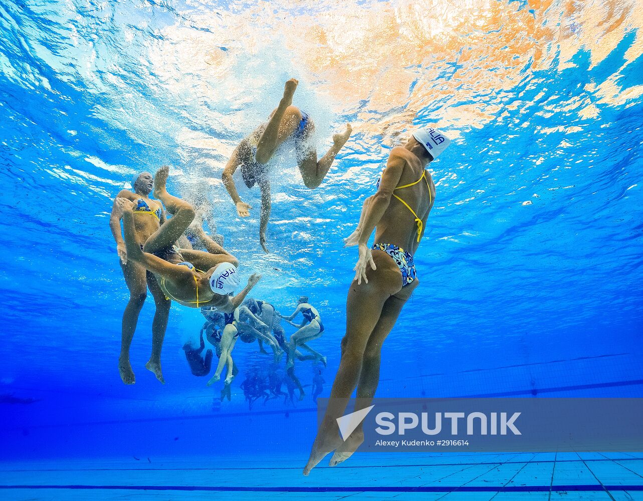 2016 Summer Olympics. Synchronized swimming. Teams free routine