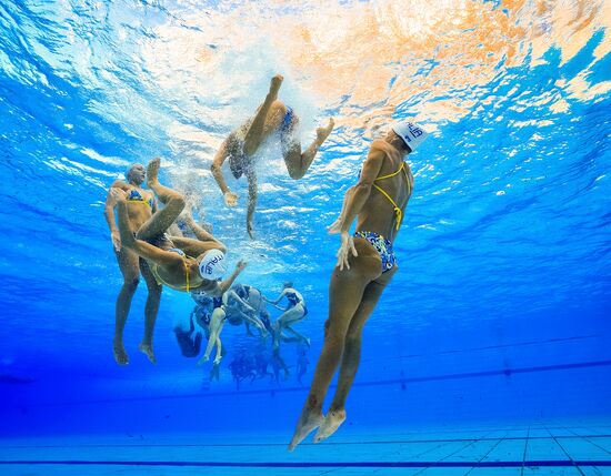 2016 Summer Olympics. Synchronized swimming. Teams free routine