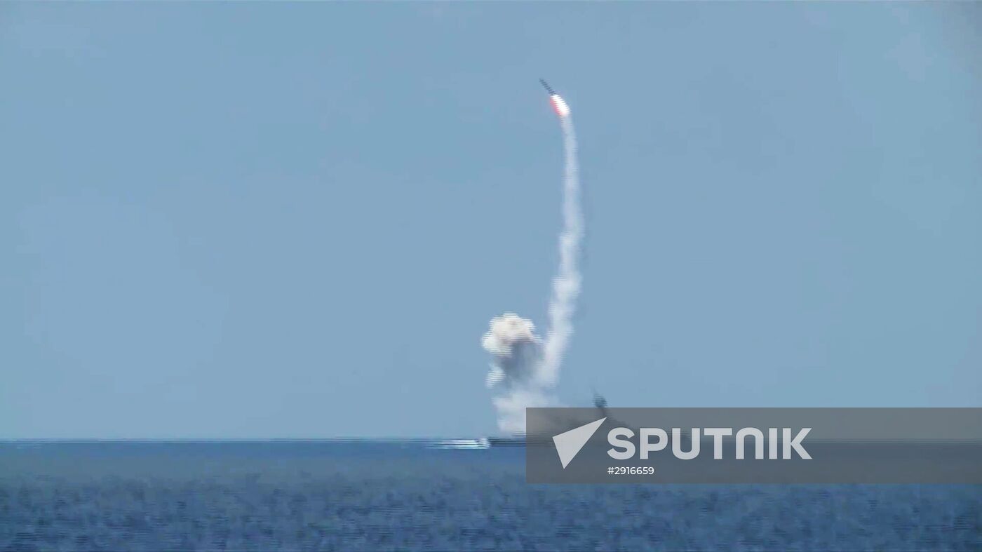 Kalibr cruise missiles fired at Jabhat Al-Nusra from Mediterranean