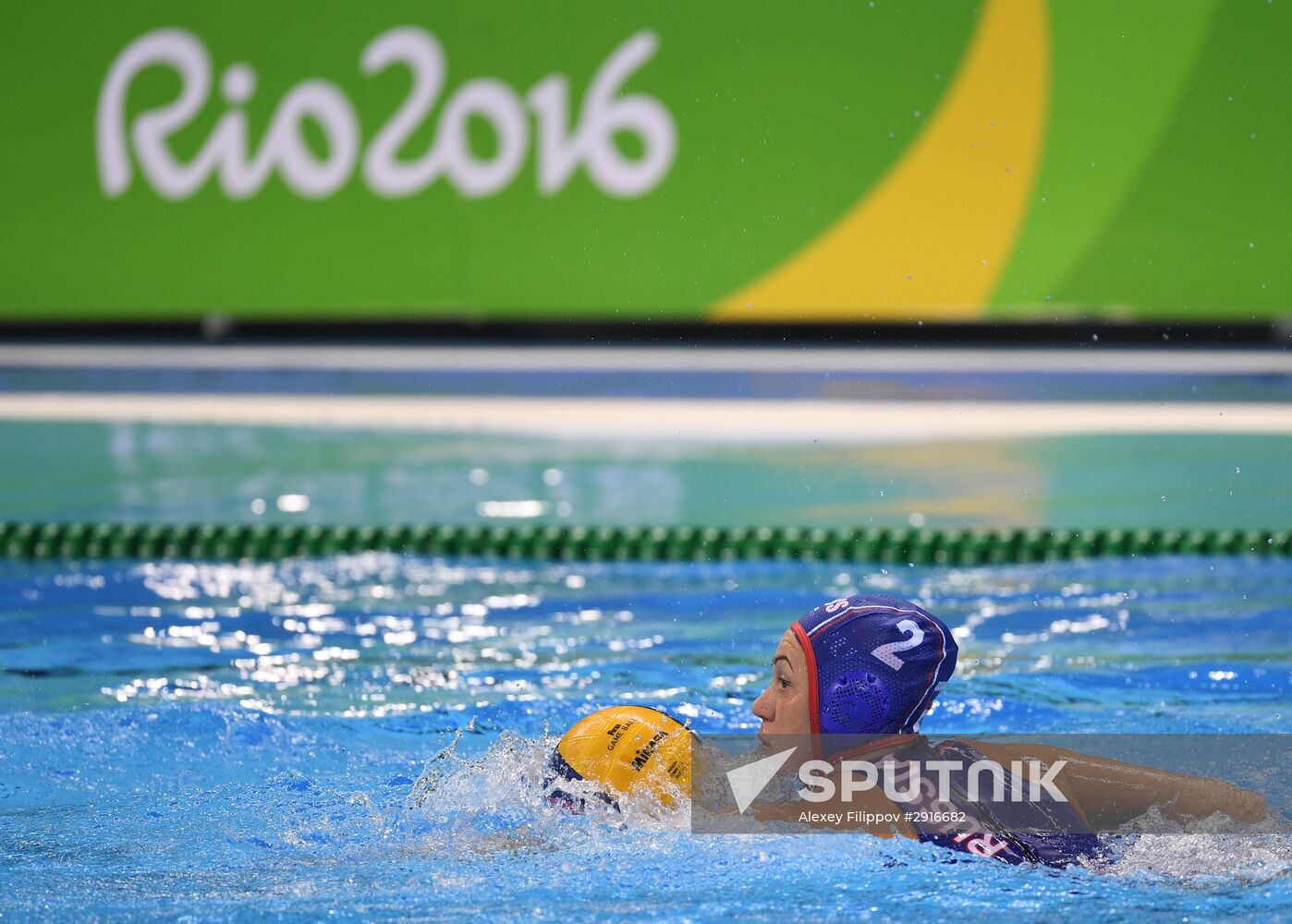 2016 Summer Olympics. Women's water polo. Hungary vs. Russia