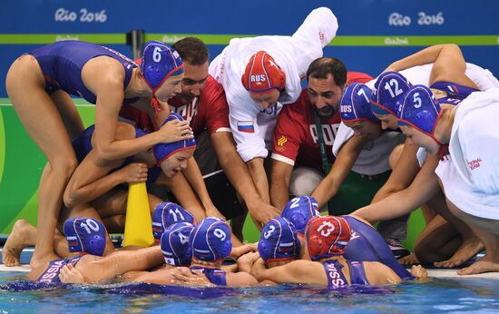 2016 Summer Olympics. Women's water polo. Hungary vs. Russia