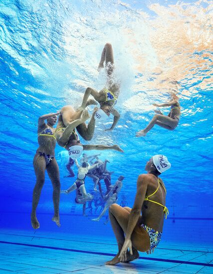 2016 Summer Olympics. Synchronized swimming. Teams free routine