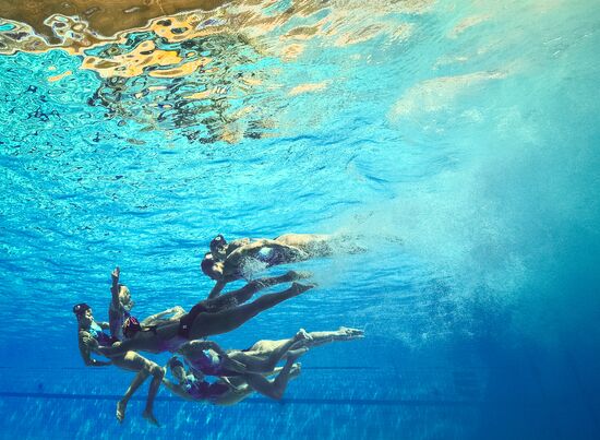 2016 Summer Olympics. Synchronized swimming. Teams free routine