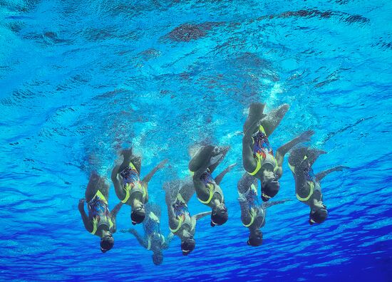 2016 Summer Olympics. Synchronized swimming. Teams free routine