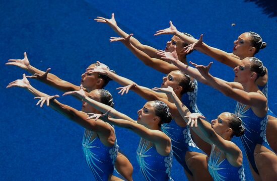 2016 Summer Olympics. Synchronized swimming. Team free routine