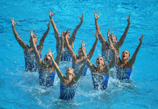 2016 Summer Olympics. Team synchronized swimming. Free routine