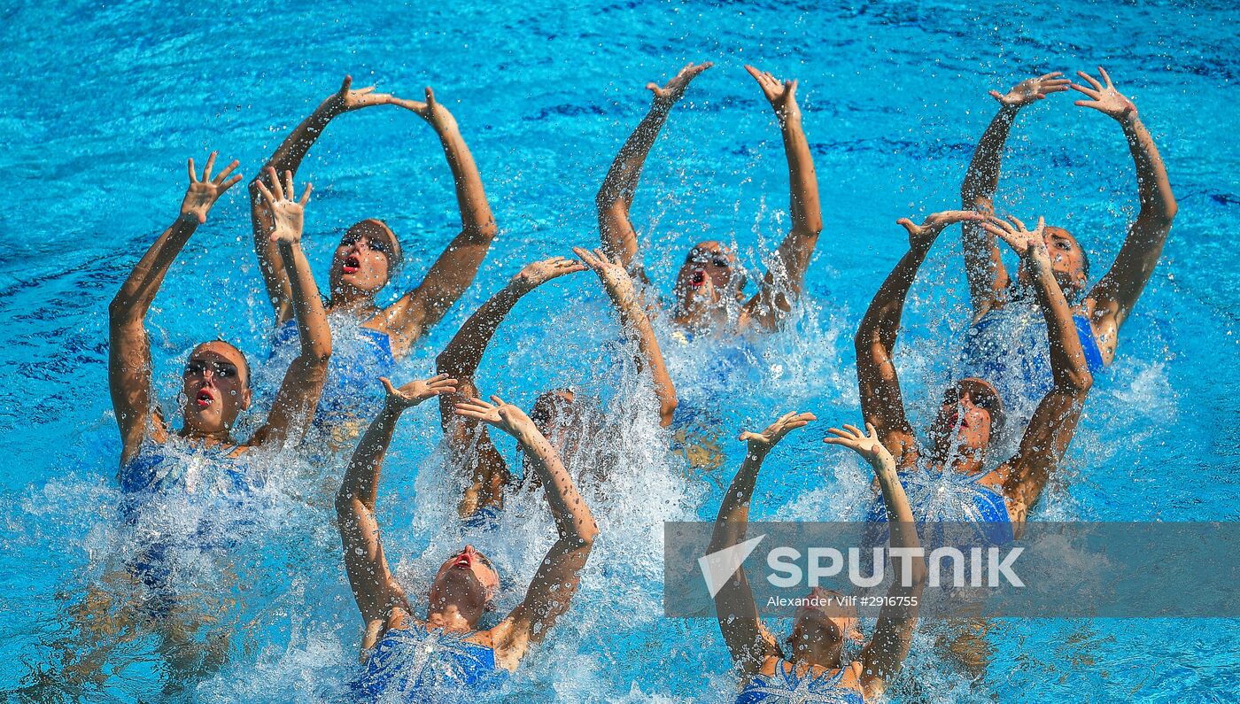 2016 Summer Olympics. Synchronized swimming teams. Technical routine