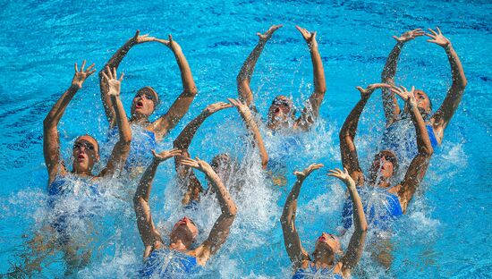 2016 Summer Olympics. Synchronized swimming teams. Technical routine