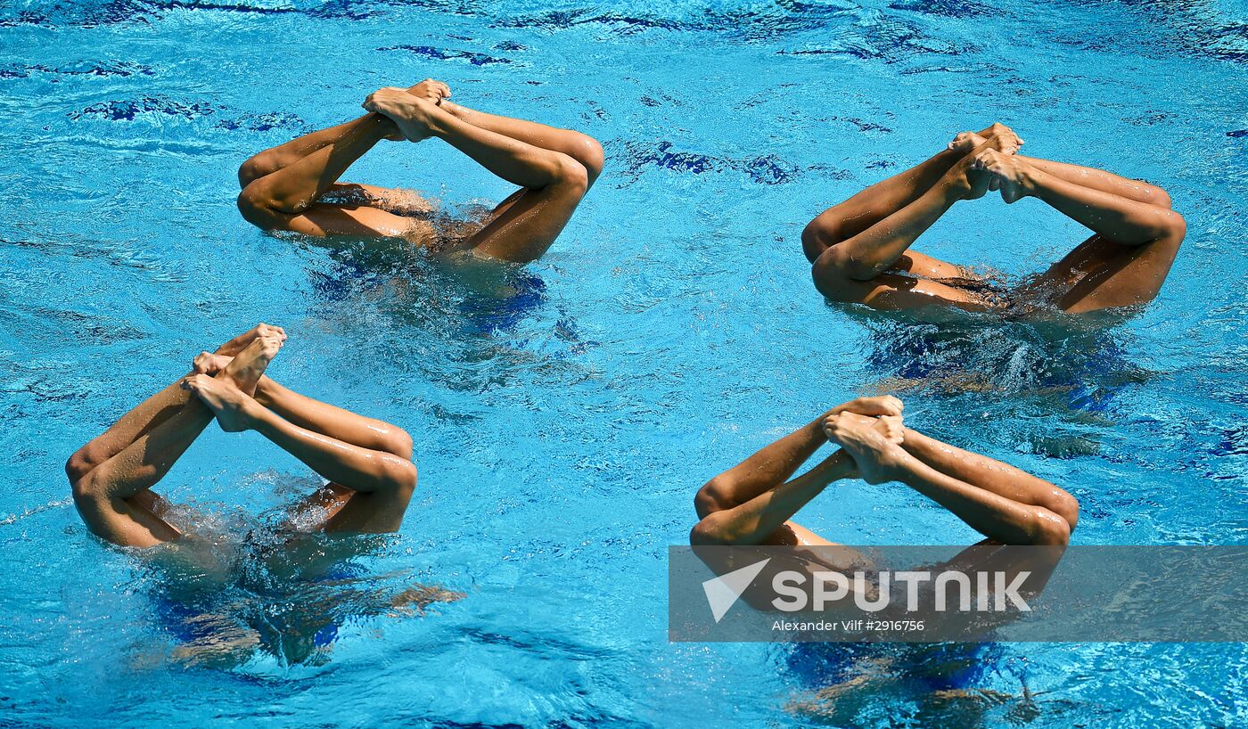 2016 Summer Olympics. Synchronized swimming teams. Technical routine