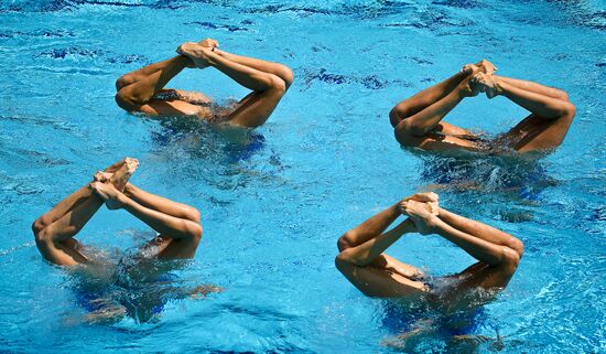 2016 Summer Olympics. Synchronized swimming teams. Technical routine