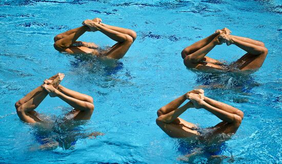 2016 Summer Olympics. Synchronized swimming teams. Technical routine