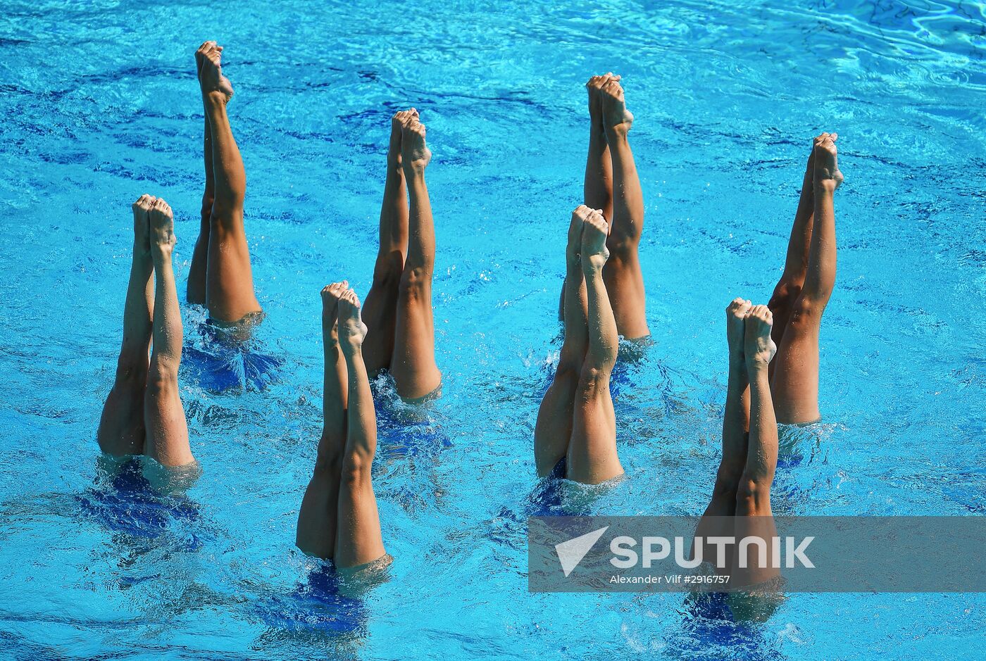 2016 Summer Olympics. Team synchronized swimming. Free routine