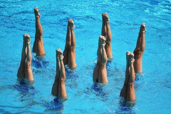 2016 Summer Olympics. Team synchronized swimming. Free routine