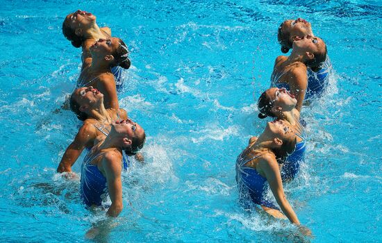 2016 Summer Olympics. Team synchronized swimming. Free routine