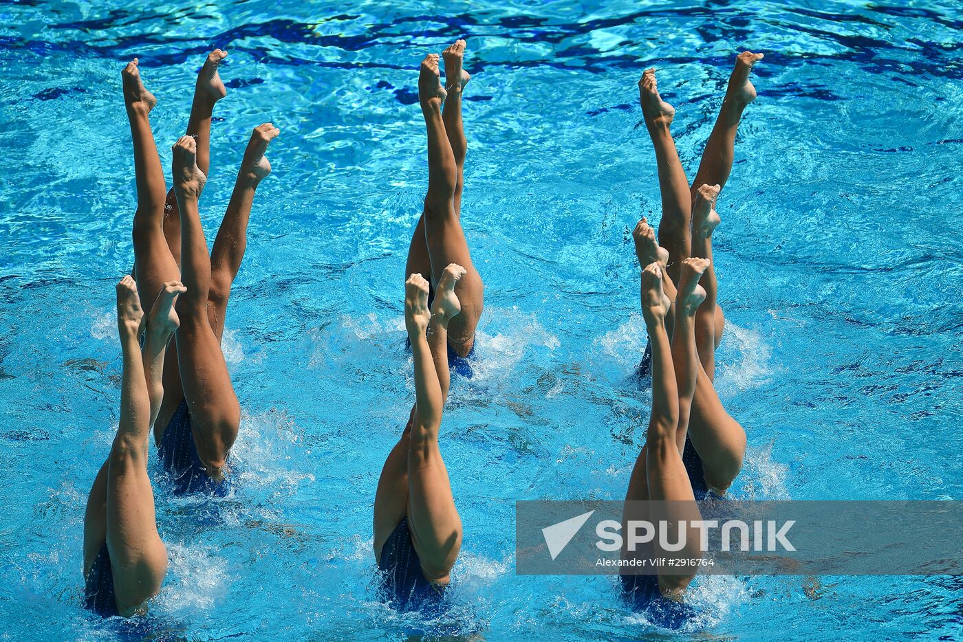 2016 Summer Olympics. Team synchronized swimming. Free routine