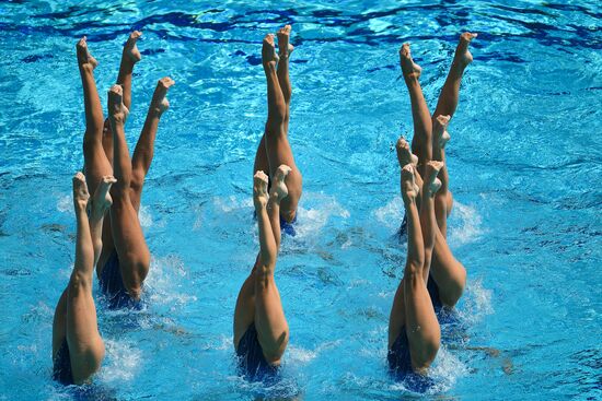2016 Summer Olympics. Team synchronized swimming. Free routine