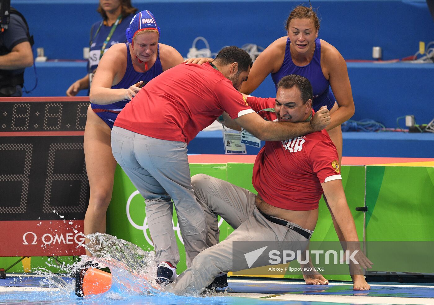 2016 Summer Olympics. Water polo. Women. Hungary vs. Russia