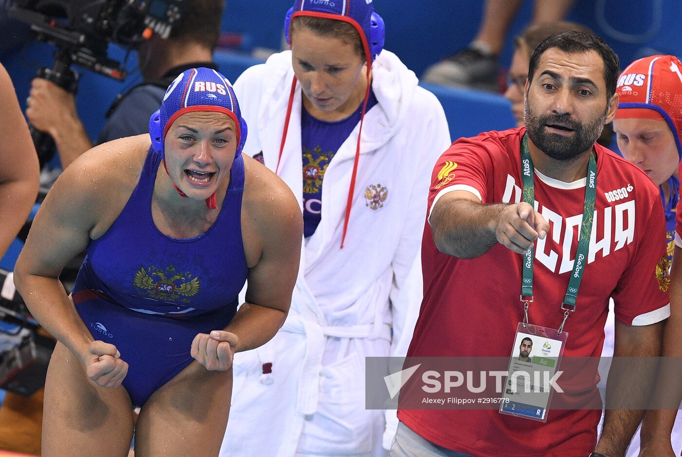 2016 Summer Olympics. Water polo. Women. Hungary vs. Russia