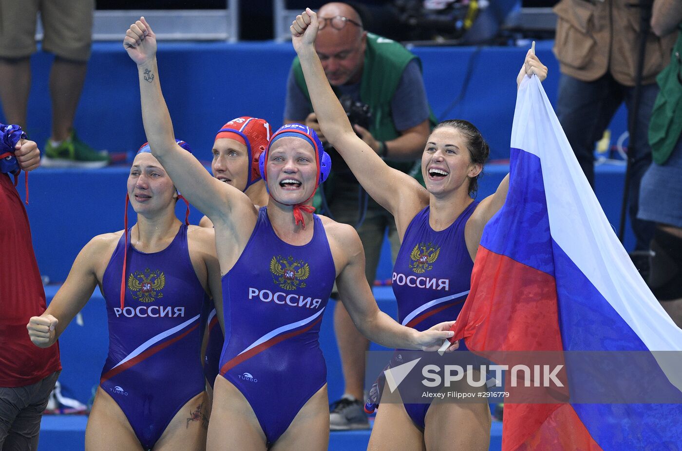 2016 Summer Olympics. Water polo. Women. Hungary vs. Russia